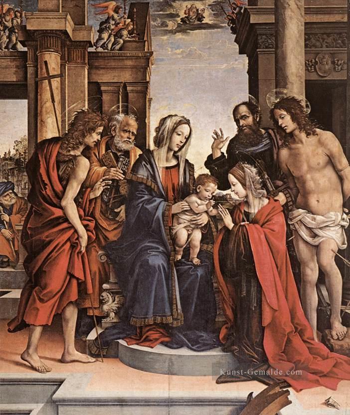 Die Hochzeit des St Catherine 1501 Christianity Filippino Lippi Ölgemälde